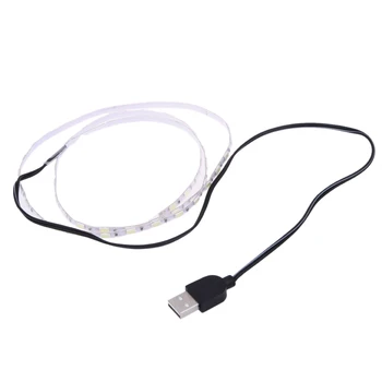 

DC 5V USB Waterproof LED Strip light 100cm SMD5730 60LED Cool White LED Strip lamp For TV Bicycle Decorative Light