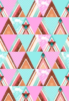 

HUAYI Watercolor Ornate Triangles Polka Dot photography filming booth Backgrounds Vinyl Portrait Studio Photo Backdrop XT-6566