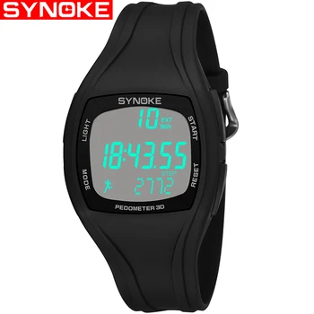 

Synoke Men Sport Watch Pedometer Calories Chronograph G Square Black Watches Waterproof Shock Digital Wristwatches Gift for Man