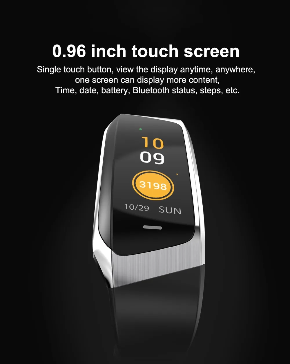 E18 Smart Bracelet Men IP67 Blood Pressure Heart Rate Monitor Sport Fitness Tracker Smart Watch Women Wristband Android iOS