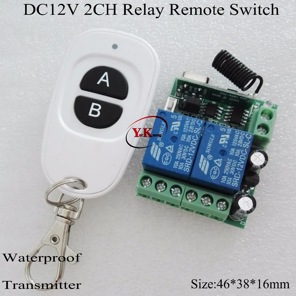 12 В постоянного тока 2 канала реле 10A беспроводной переключатель ASK 2 реле обучения независимо для Умный дом коробка Broadlink 315 433 NO COM NC