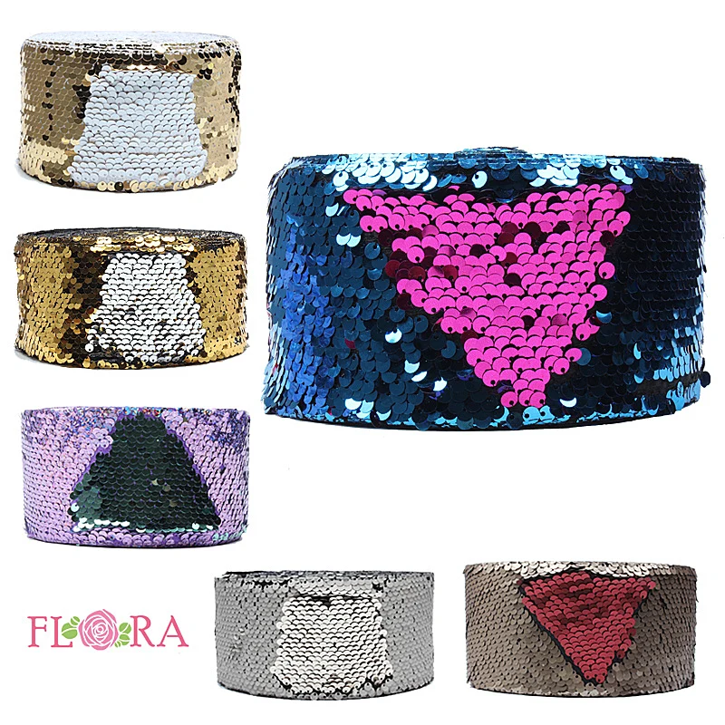 

75mm liston reversible spangle sequin ribbon
