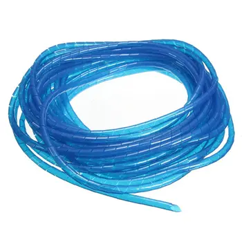 

10 meters Spiral Tube Flexible Cord PC Home Cinema Cable Wire Organizer Wrap Management black White Blue Hot SALE