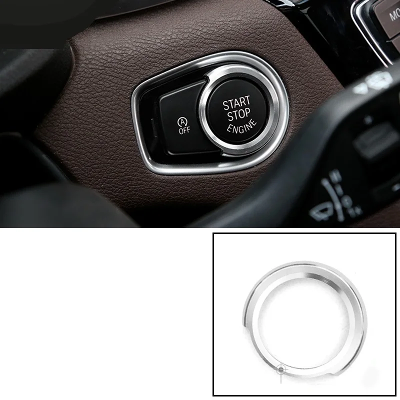 

Control System Ignition Multimedia Automobile Chromium Upgraded Car Styling Bright Sequins Protecter 18 19 FOR BMW X1 Series