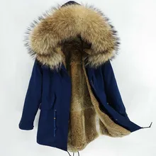 Новая зимняя мужская куртка с капюшоном из натурального меха, повседневная армейская тактическая куртка, брендовая Теплая мужская куртка из натурального меха енота, большая длинная парка, пальто