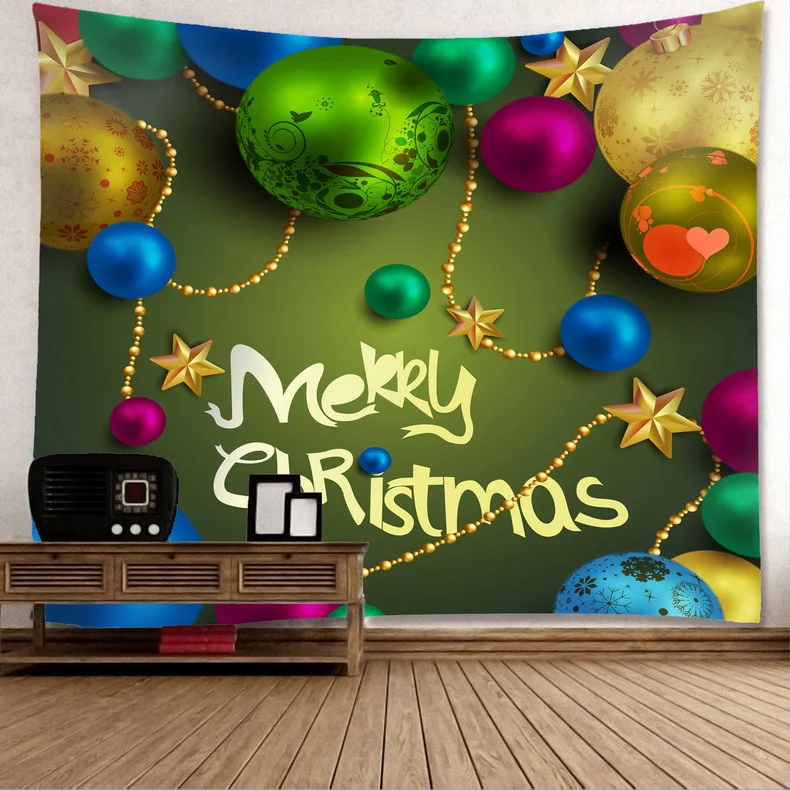 

Christmas Old Santa Claus Tapestry Printed Home Decor Wall Yoga Shawl Mat Beach Towel Wall Hanging Living Room Hanging Carpet