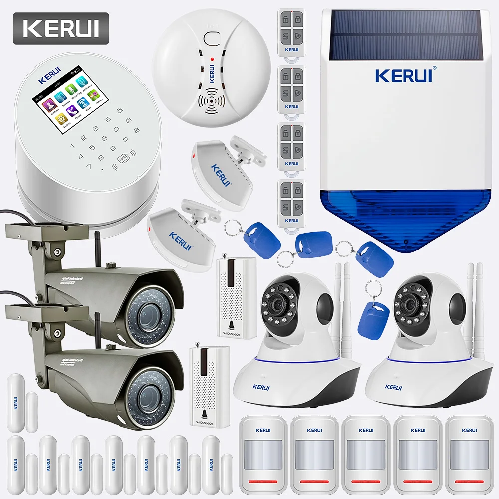 FUERS GSM PSTN wifi система s Домашняя безопасность умная сигнализация 1080P внешняя