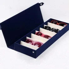Макияж коробка для хранения очки очков Солнцезащитные очки для женщин Чехол Дисплей сетка консольная коробка держатель 8 Слот