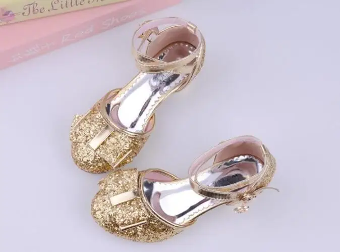 Обувь для девочек сандалии 2019 высокие каблуки Детская мода принцесса кожа Лето туфельки Эльзы chaussure enfants fille sandalias
