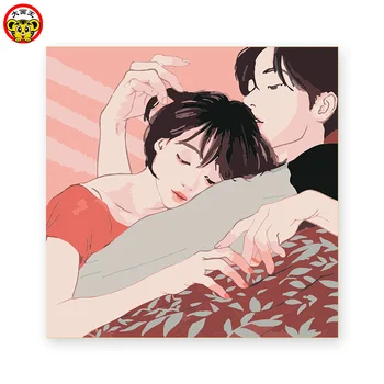 

painting by numbers art paint by number paintings drawing coloring by numbers on canvas with frame numbering Beautiful and sweet