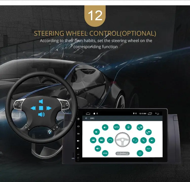 Best LJDA 9 Inch 1 Din Android 9.0 Car Radio For BMW E39 X5 M5 E53 Car Multimedia Player Stereo Auto Audio GPS Video Canbus 2G+16G 14