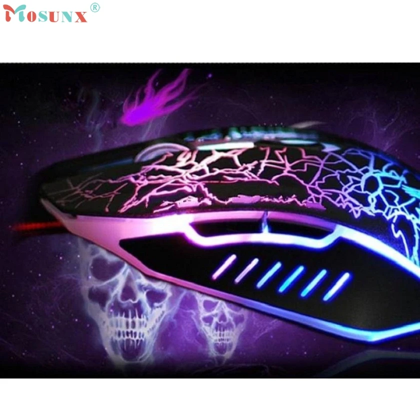 

Adroit 1PC Professional Colorful Backlight 4000DPI Optical Wired Mouse Gaming Mice CS61107 drop shipping