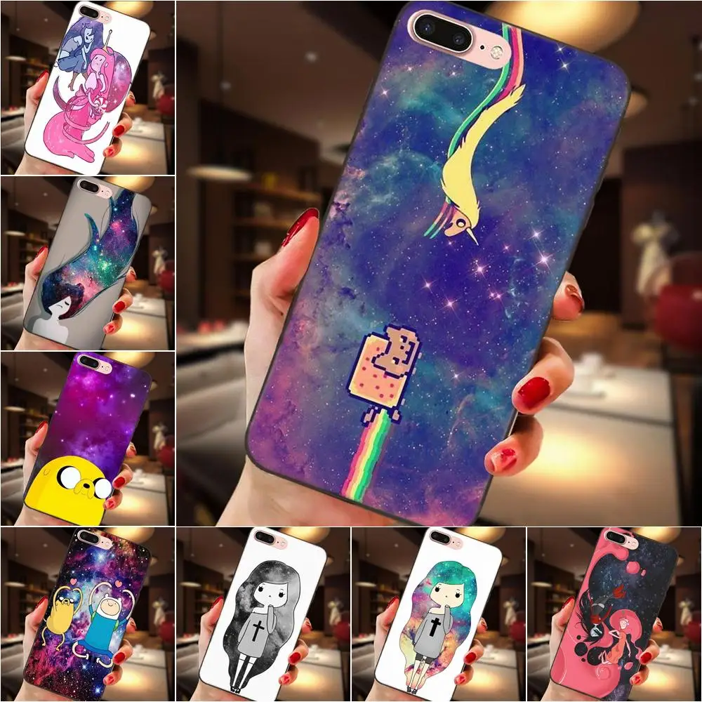 

For Xiaomi Redmi Note 2 3 4 4A 4X 5 5A 6 6A Plus Pro S2 Y2 Soft Case Protective Cute Galaxy Adventure Time