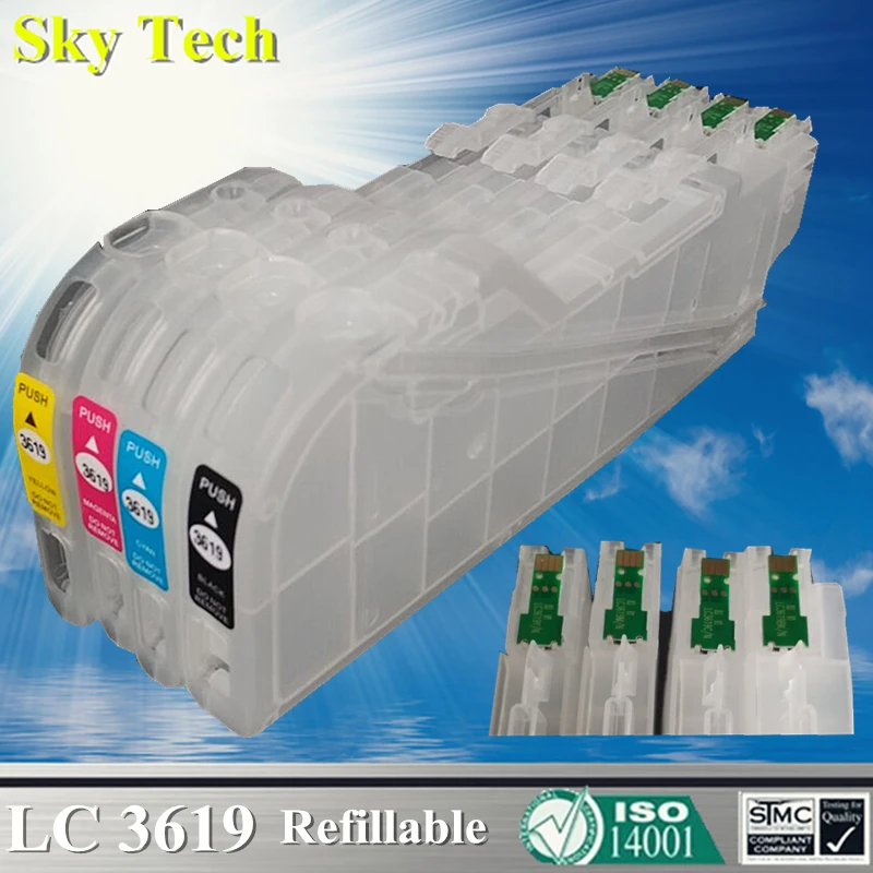 Длинный многоразовый картридж для LC3619 LC3617 LC-3619 Brother MFC-J2330DW MFC-J2730DW MFC-J3530DW и т. Д. |