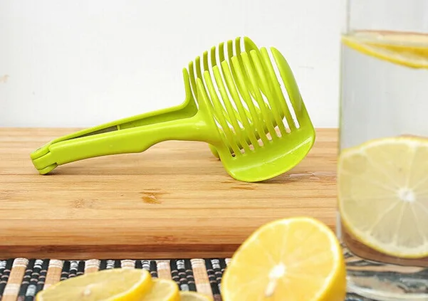 Пластиковый картофельный томатный резак инструмент нож для измельчения овощей лимонный фруктовый режущий Держатель кухонные инструменты для приготовления пищи