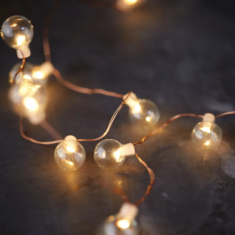 

Christmas New LED Copper Wire Light Ball Bulb String Lights Wedding Holiday Room Decoration Lamps Party Decor