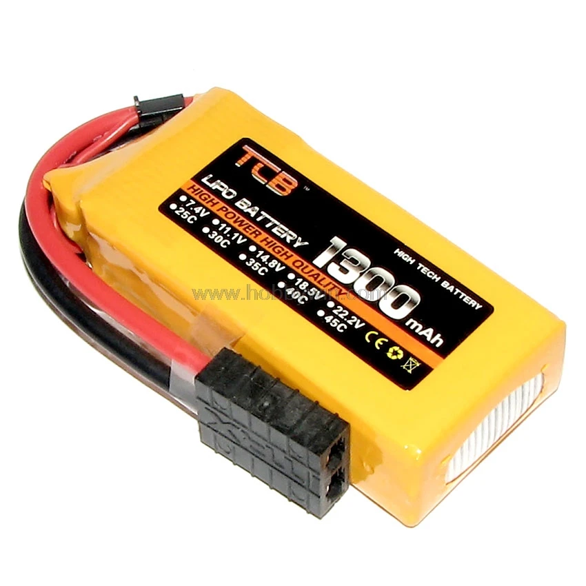 

11.1V 3S 1300mAh 35C LiPO Battery Burst 50C RC Model Airplane Helicopter FPV Drone Lipolymer Power