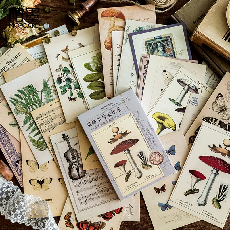 30 листов/упаковка классические фотографии стильные открытки грибные Мультяшные почтовые открытки на тему "Путешествие" открытка для сбора поздравительных открыток