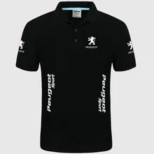 Летняя Высококачественная брендовая рубашка-поло с коротким рукавом, Логотип Peugeot, модная повседневная Однотонная рубашка-поло, рубашки унисекс