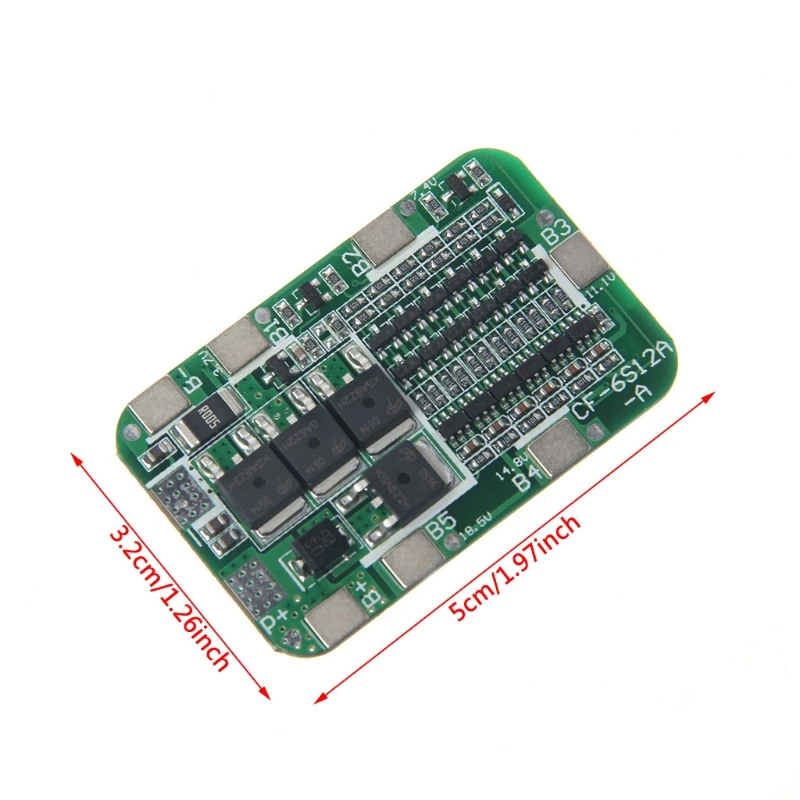 6S 15A 24V BMS Защитная печатная плата для 6 пакетов литий-ионных литиевых батарей 18650# Aug.26