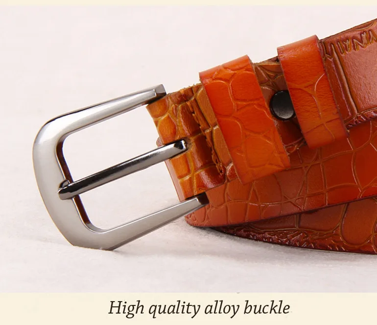 Genuine Leather Belts For Women Fashion Pin Buckle Woman Waist Belt