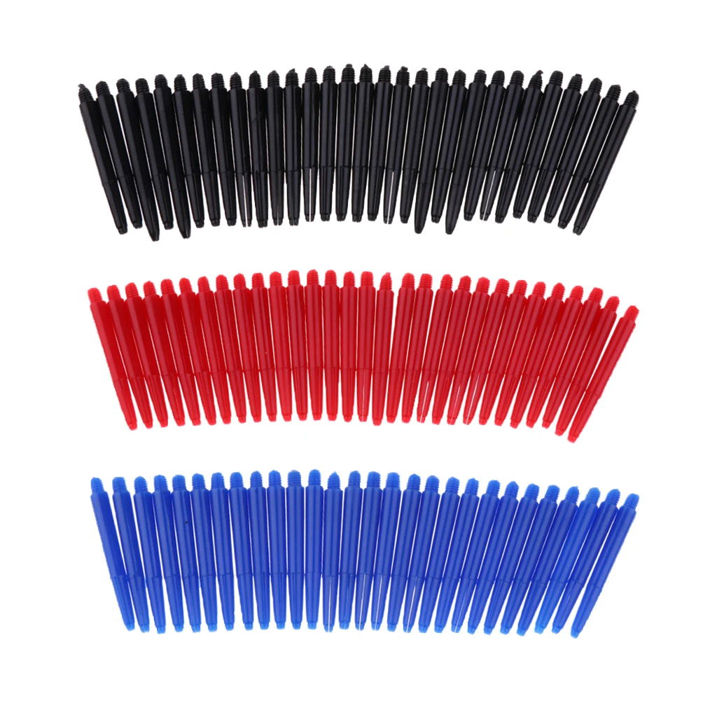 

MagiDeal 90Pcs Durable Nylon 2BA Thread Dart Shafts Dart Stems Medium 43mm for Steel/Soft Tips Darts Accessories