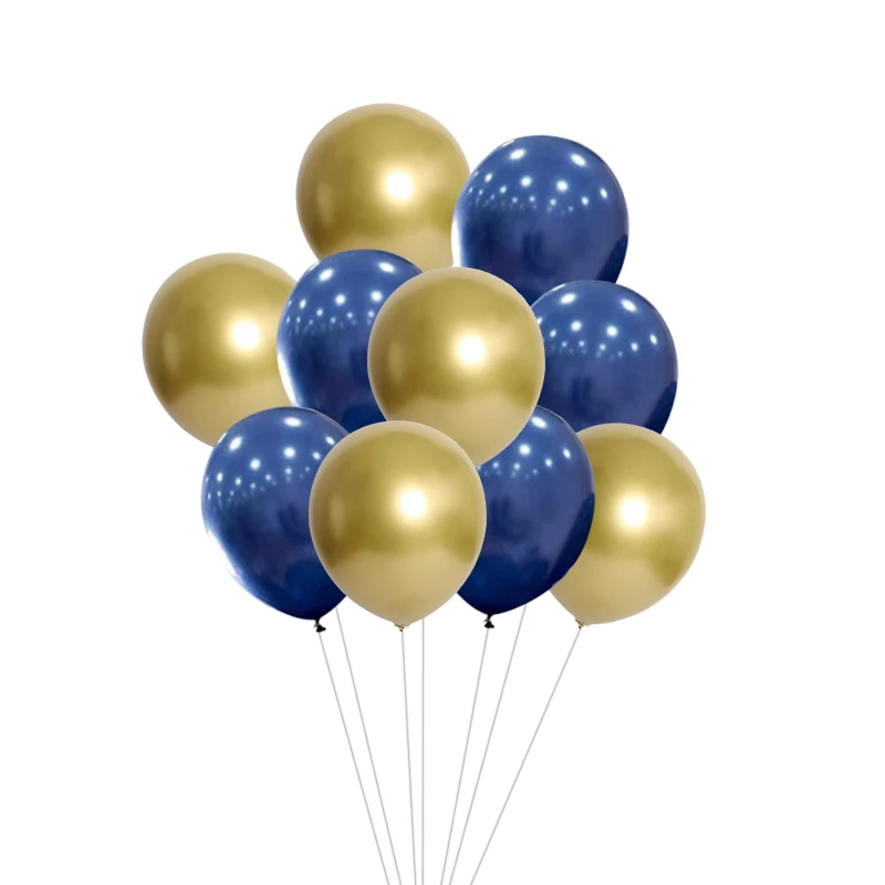 10 шт. темно-синяя и розовая бумага лома воздушный шар 12 дюймов воздушные шары с золотыми конфетти для свадьбы День рождения, детский душ вечерние поставки