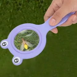 Ручное увеличительное стекло es красочные очки аксессуары инструменты для детей научный эксперимент игрушки увеличительное стекло