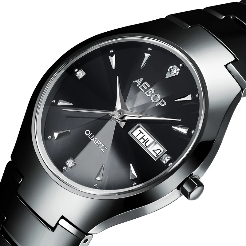 

AESOP Ceramic Watch Men Diamond Crystal top brand luxury Quartz Watch Date Male Clock Men Relogio Masculino