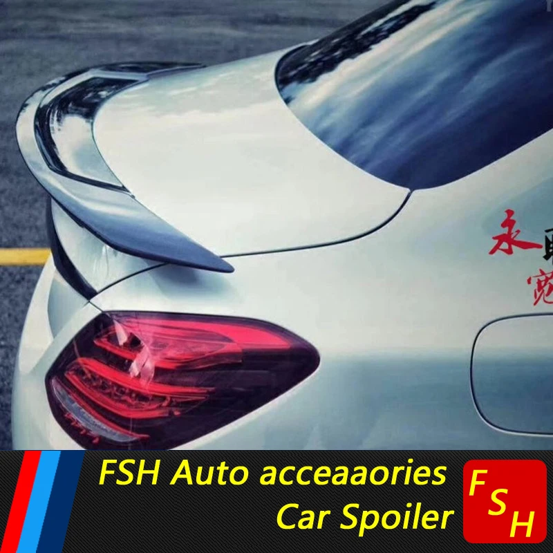 

For Mercedes - Benz E-Class W213 Spoiler ABS Material Car Rear Wing primer Color spoiler for E200L E300L E320 E63 E43 2016-2018