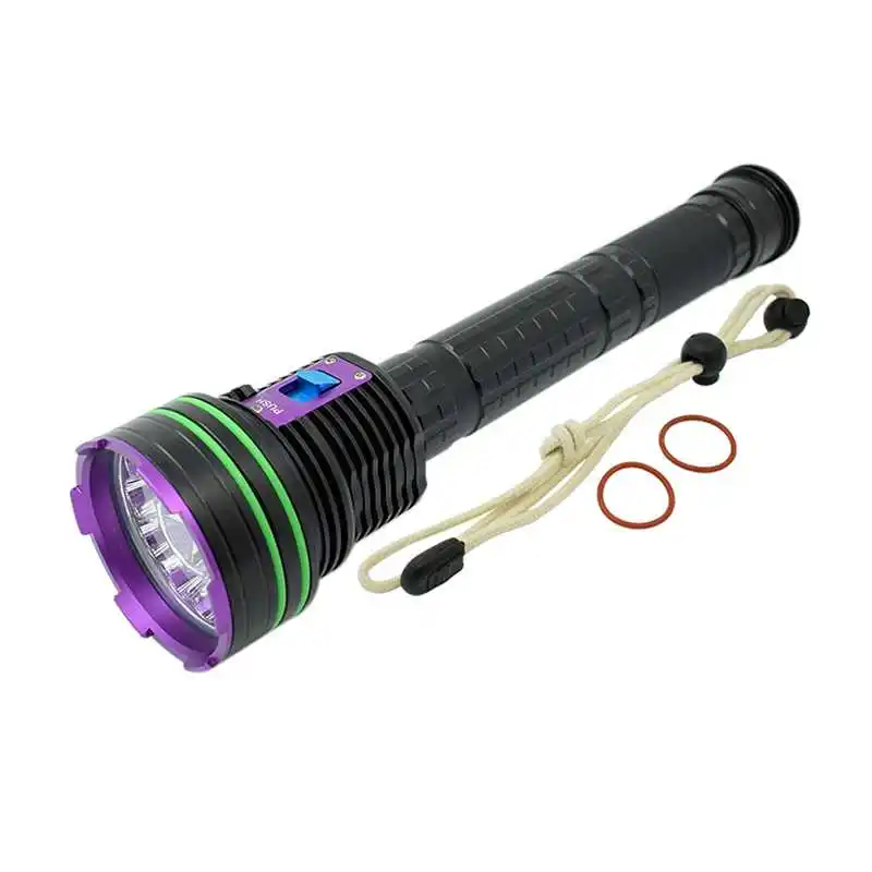 

Underwater Torch Diving Flashlight 30000LM 12x XML L2 LED Diving Torches Scuba Flashlights Diver Light +Charger
