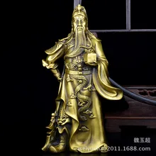 Резьба работа искусства бронзовые элементы декора из меди статуя Гуань Юя Кунг кунг