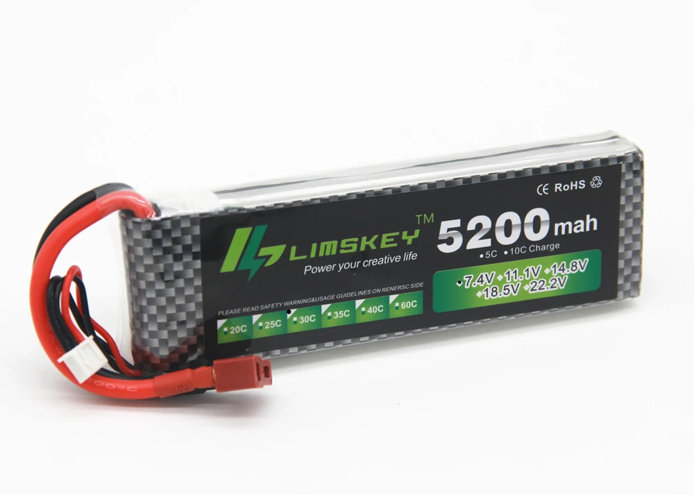 3 шт. Limskey Power 7 4 В 5200 мАч литий полимерная батарея 30C 2S 1P технические параметры для