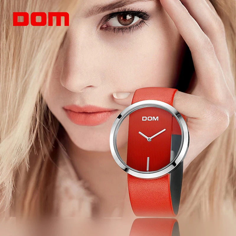 Для женщин часы DOM Роскошные брендовые модные Повседневное Уникальный Леди наручные часы кожа кварцевые водонепроницаемый стильный Наручн... Для женщин часы DOM Роскошные брендовые модные Повседневное Уникальный Леди наручные часы кожа кварцевые водонепроницаемый стильный Наручн...