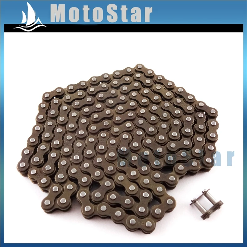 25H 158 Links Sprocket Chain With Spare Master Link For 47cc 49cc 2 Stroke Pocket Bike Dirt ATV Quad 4 Wheeler Mini Moto