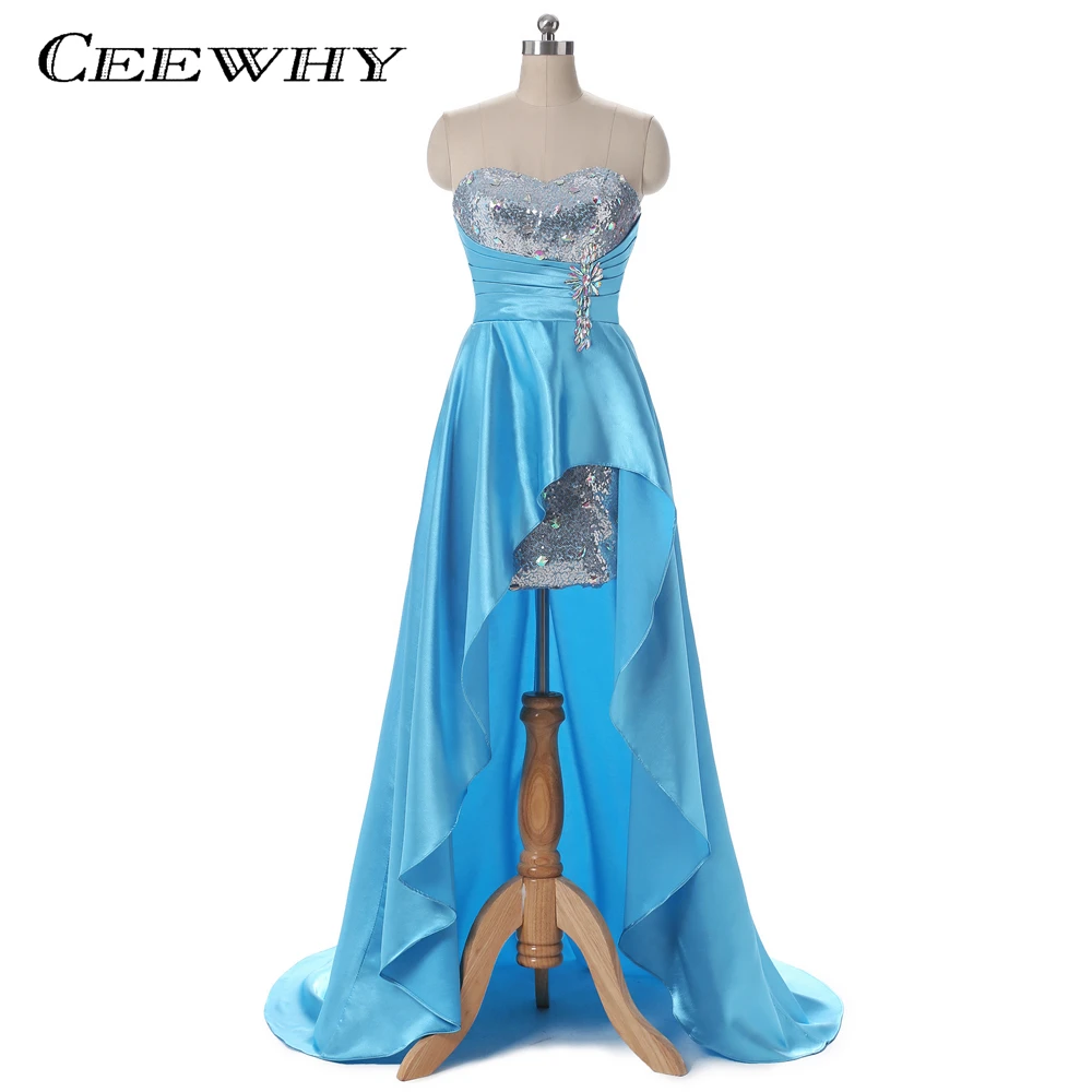 CEEWHY Sequined Crystal Evening Dresses Long Abendkleider Vestido de Noiva Short Front Back Long Court Train Prom Party Gowns CEEWHY Sequined Crystal Evening Dresses Long Abendkleider Vestido de Noiva Short Front Back Long Court Train Prom Party Gowns