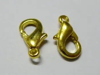 

Free shipping!!!!!12mm glod color Nickel and Lead Free jewelry claw lobster clasps CLC004