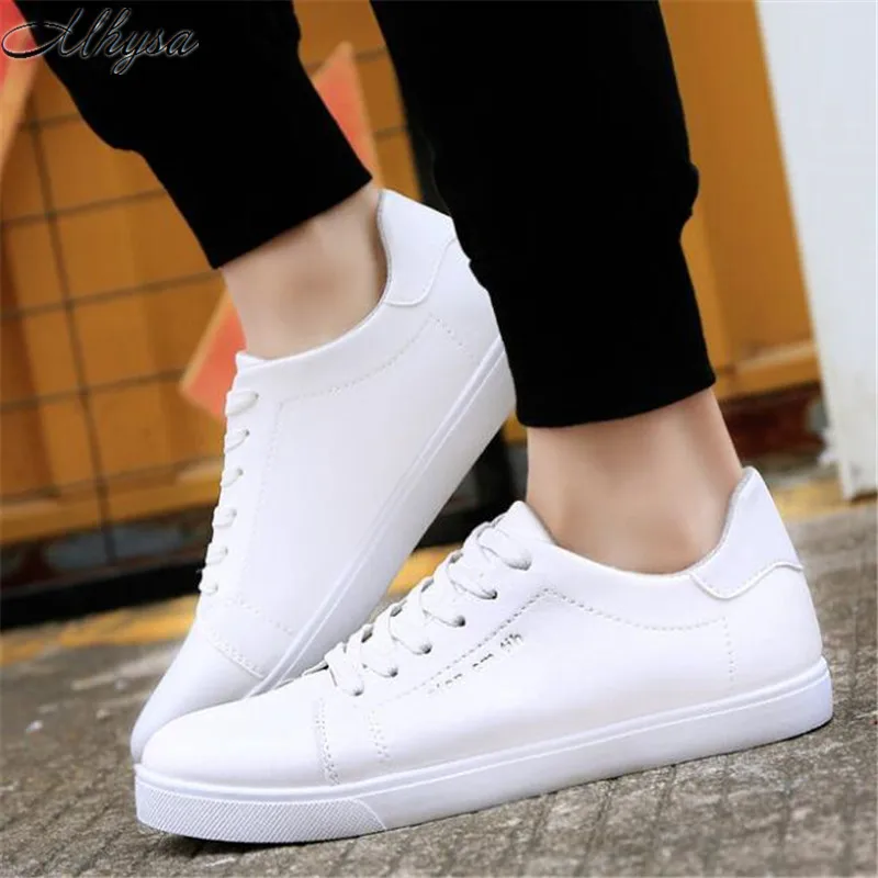 Mhysa 2019 spring new autumn white men's canvas shoes fashion comfortable breathable casual shoes men's flat shoes sneakers L215