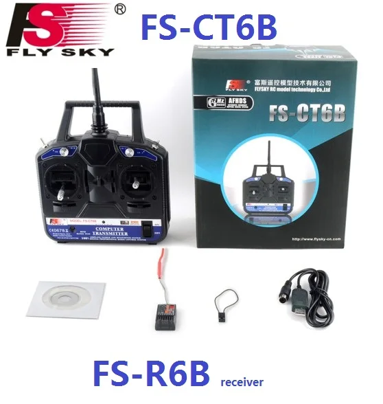 FlySky FS CT6B 2 4G 6CH Радиоуправляемый Системы (TX + RX R6B) RC передатчик R6B приемник корабль