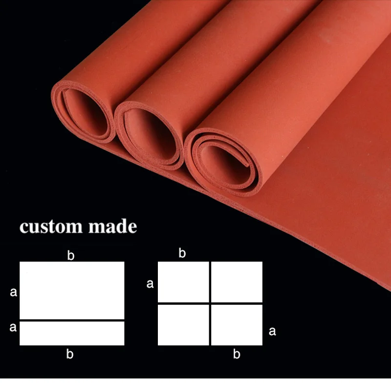 Силиконовая губка пластина листовая доска теплоизоляционное покрытие полоса квадратная 500x500x15 мм красный белый