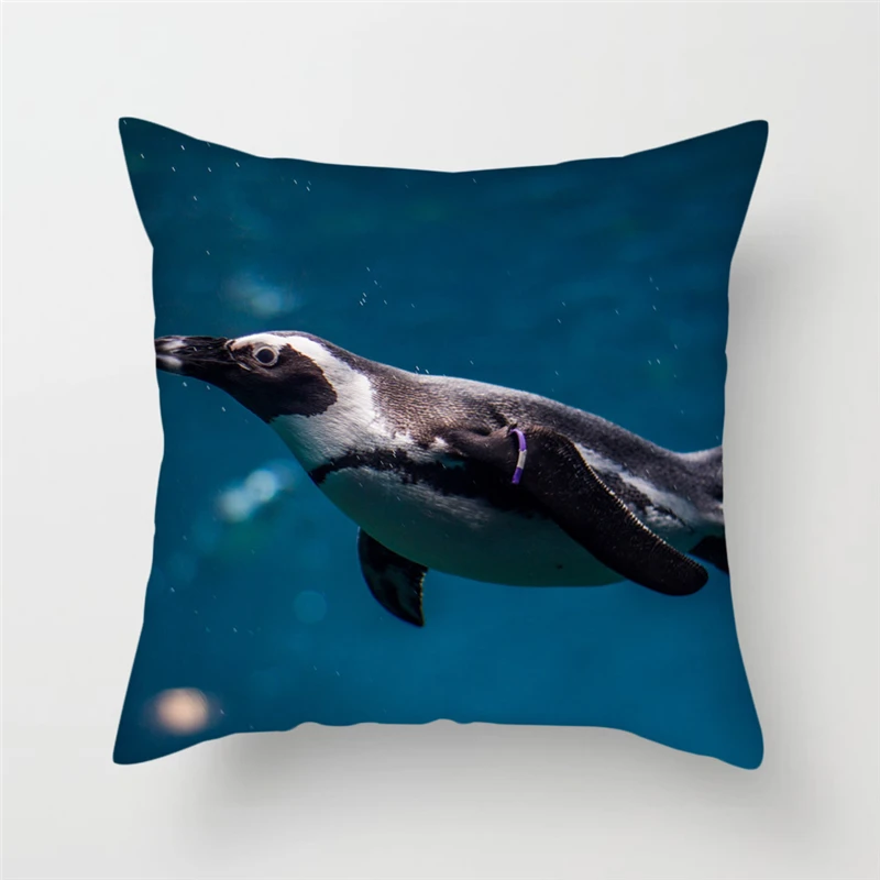 Fuwatacchi وسادة حيوان أليف غطاء لطيف البطريق 45*45 سنتيمتر المحيط المخدة غرفة المعيشة مكتب ديكور غطاء وسادة ل أريكة Cojines