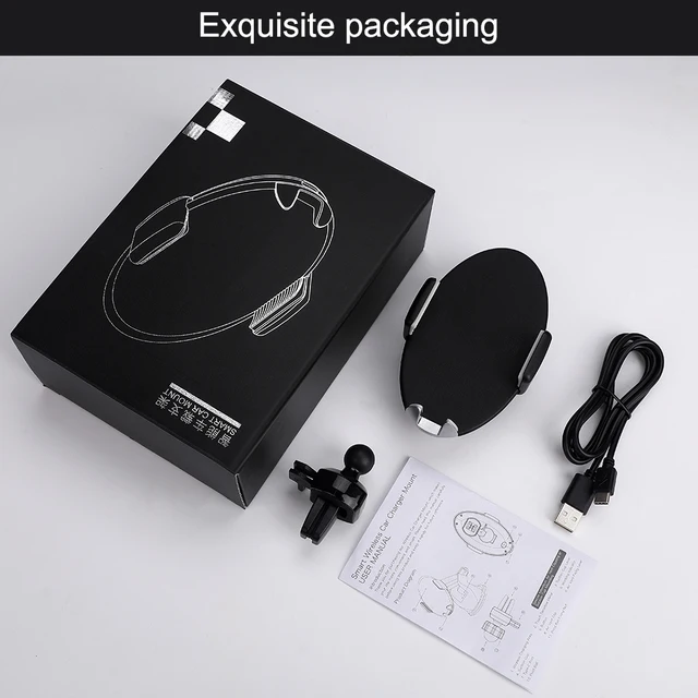 SeenDa Infrared Sensor Intelligent Qi Wireless Charging 10W Fast Car Charger For iPhone Xs Max XR X Xiaomi Huawei Samsung S9+ S8