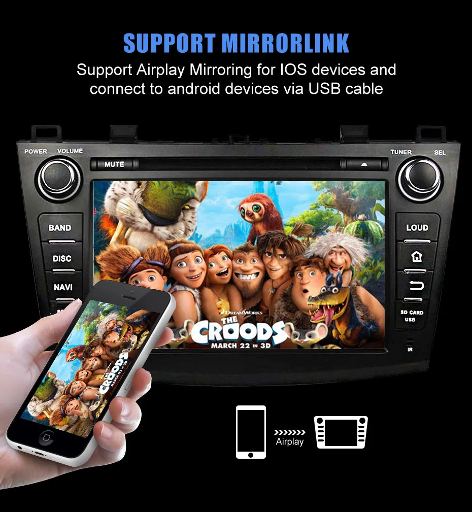 Excellent KANOR Octa Core Android 9.0 4+32g 2din Car Radio For Mazda 3 2010-2012 With Multimedia GPS Navigator WIFI Radio Cassette Recorde 8