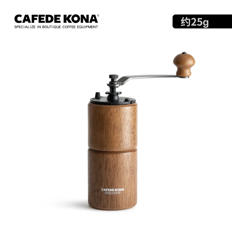  Manual Coffee Grinder Retro Style Wooden Coffee Bean Mill Grinding Cast Iron burr Hand Coffee Vinta - 32976511754