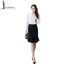 Летняя женская юбка мода большой размер fishрыбий Хвост сумка бедра юбка, чистый цвет кружева сексуальная Женская Профессиональная юбка NO231