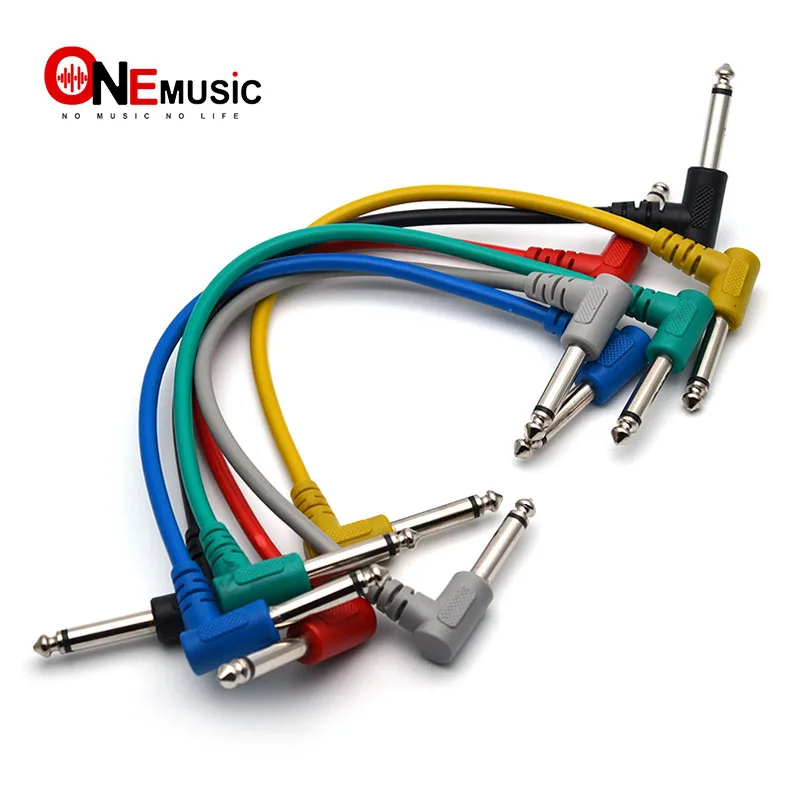 6Pcs/Set Guitar Effect Pedal Cables Colorful Plastic Guitar Patch