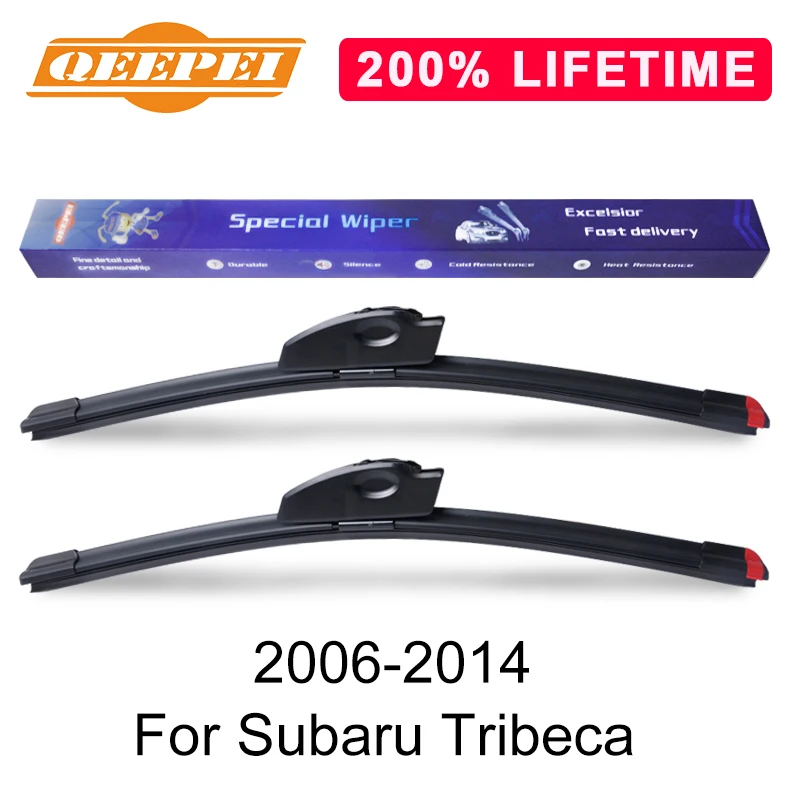 QEEPEI Replace Wiper Blade For Subaru Tribeca 2006 2014 Silicone Rubber