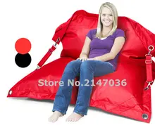 Outdoor bean bag with belts on both sides, waterproof beanbag furniture seat, dirt resistant lounger