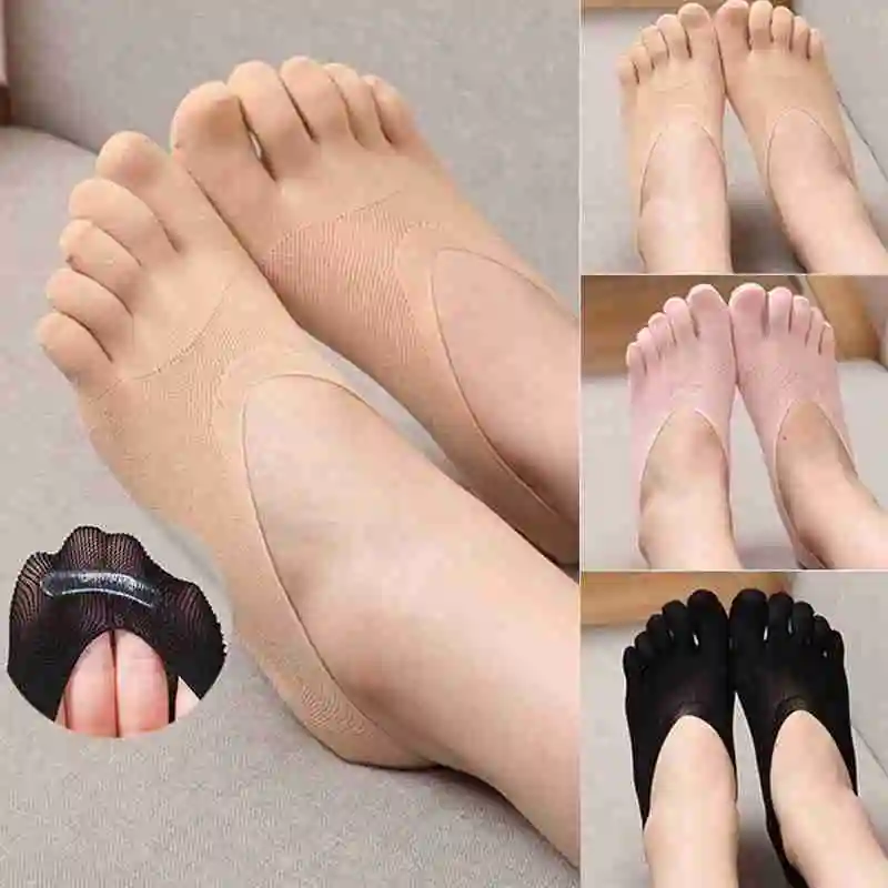 

Fashion Women Men Ankle Five Finger Toe No Show Socks 3 Colors Invisible Hosiery