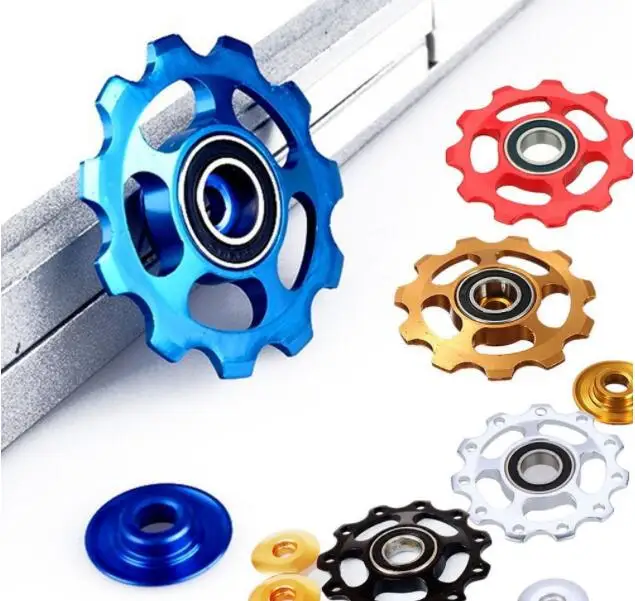 

Robesbon New 11T Cycling Bicycle Parts Bicycle Derailleur Bike Aluminum Alloy Bearing Jockey Wheel Rear Derailleur Pulleys